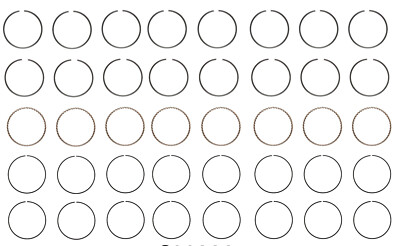 EngineTech Piston Ring Set for 1 Engine .75mm .030in Oversize .75mm .030in Overs