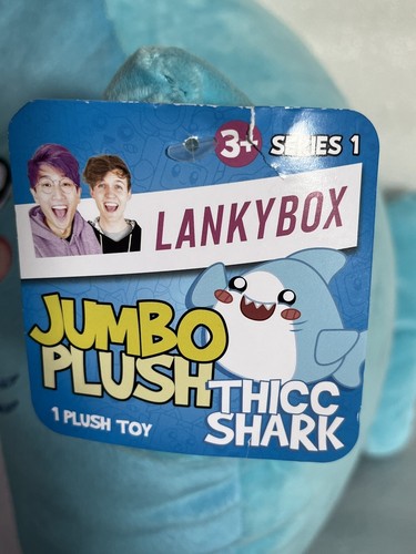 Bonkers Toys 29005 LankyBox THICC Sharky Jumbo Plush, Collectible 16” Plush New - Picture 7 of 9