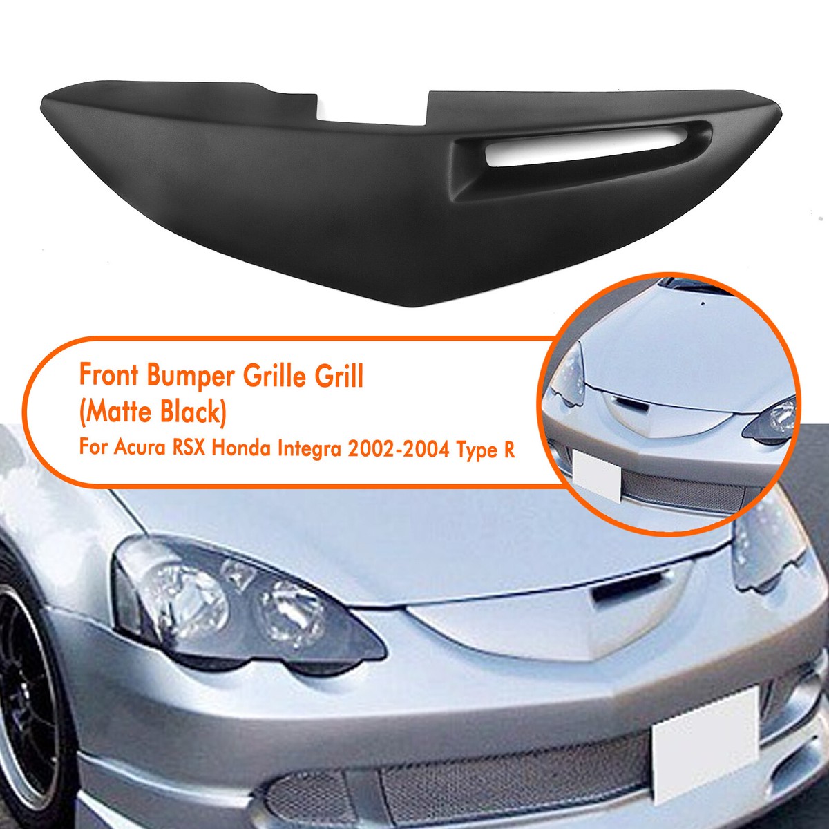 Matte Front Bumper Grille Mesh Kit For Acura RSX Honda Integra