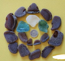 sea glass bottle bottom from japan Genuine Surf Tumbled beach glass