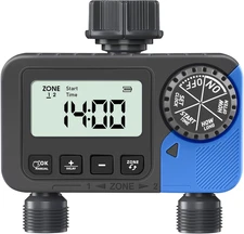 Irrigation Timer System for Garden Yard Lawn Sprinkle Timer Water Timer 2 Outlet