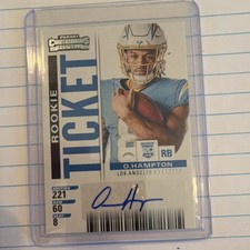 Panini 2025 Select Omarion Hampton #31 Rookie Autograph Los Angeles Chargers