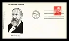 US COVER PHOSPHORESCENT TAGGED BENJAMIN HARRISON 12C FIRST DAY ISSUE