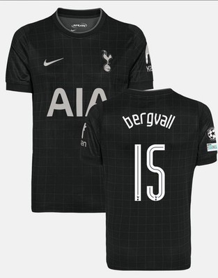 Lucas Bergvall Mens Stadium Club Tottenham Hotspur Away Shirt L #15 NWT Black
