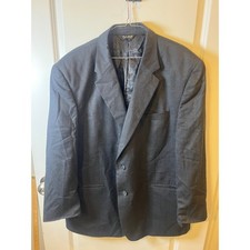 Jos. A. Bank Mens Blazer Two Button Solid Charcoal Gray 24.5in Chest