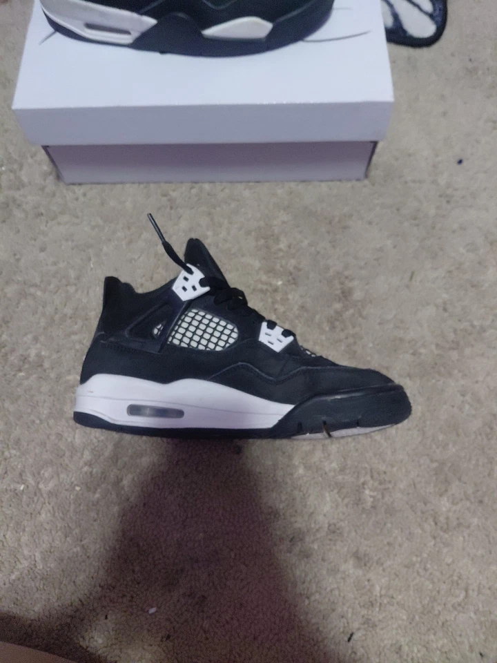 Zapatillas Jordan 4 blancas Thunder talla 4y Foto 4 de 4