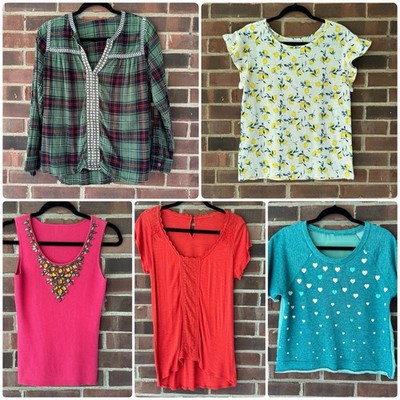 Lot Of 5 Women s Tops Size Medium Assorted Brands