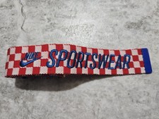 NWOT Vintage Nike Sportswear Checkered Belt One Size 44" Red/White/Blue 80s/90s 