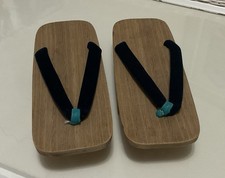 Vintage Japanese Wooden Sandals - Beautiful 1974