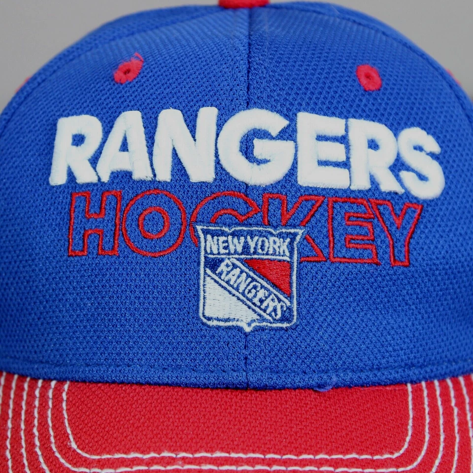 Gorra New York Rangers Adidas Adulto Ajustada Mediana Puntada Grande NHL Hockey sobre Hielo Foto 2 de 4