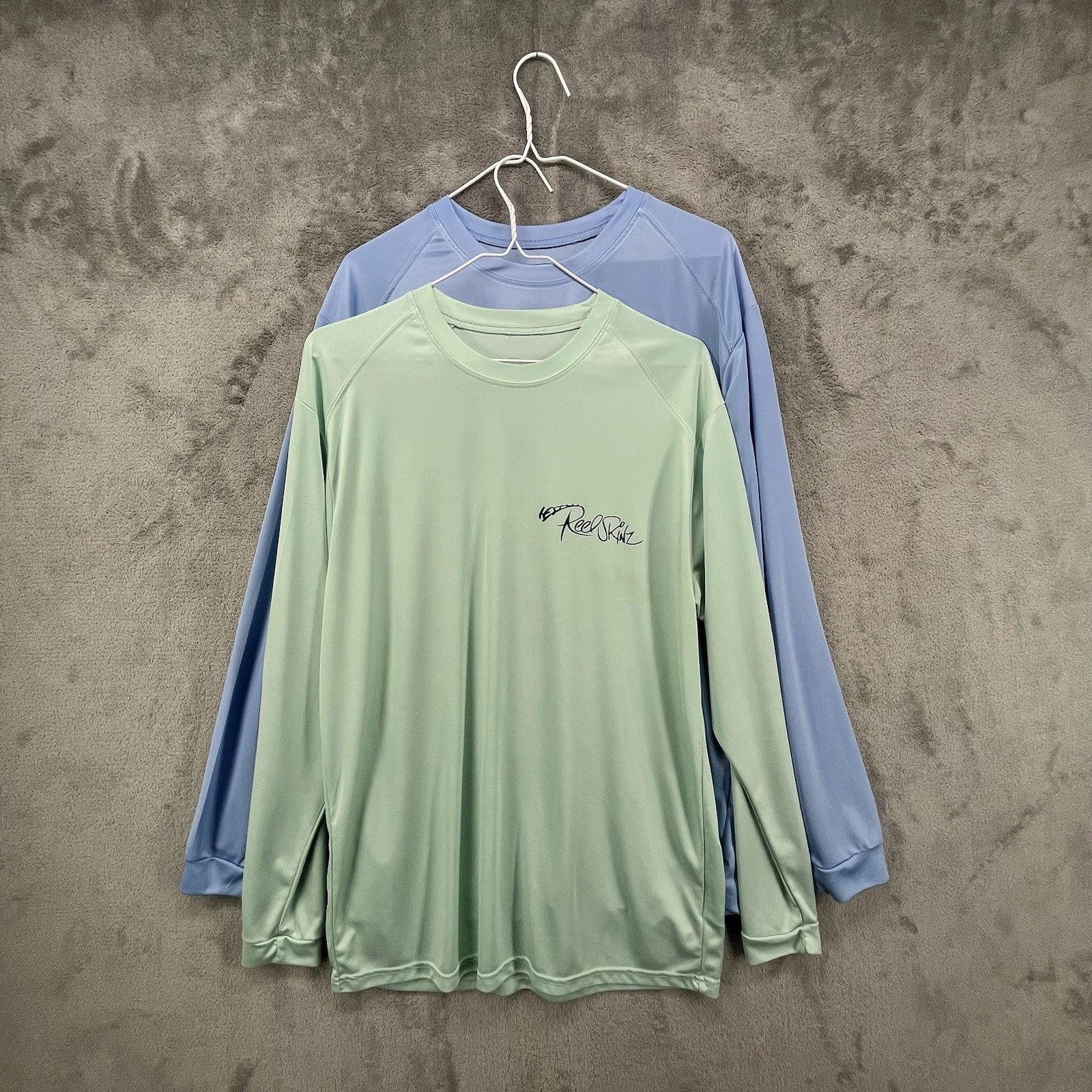 Reel Skinz Shirts Mens Large Multicolor Fishing SPF 50 UV Performance READ