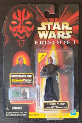 STAR WARS EPISODE 1 COMMTECH CHIP DARTH MAUL SITH LORD ACTIONFIGUR - NEU 