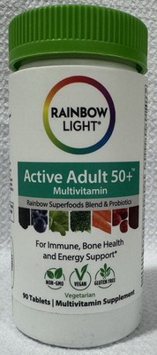 Rainbow Light Active Adult 50+ Multivitamin 90 Tablets Vegan Non-GMO