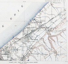 1908 EUCLID - OHIO - COLLINGWOOD Map ORIGINAL GLENVILLE - MANHATTAN BEACH