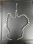 Vintage Miriam Haskell Daux Baroque Sterling Silver Pearl Necklace 70Cm Long