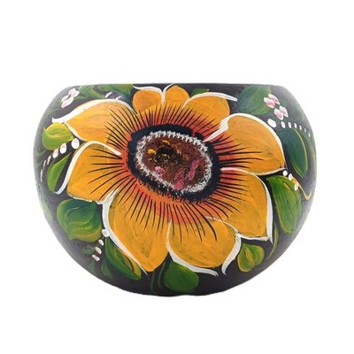 Rustic Clay Pottery Planter Mexican Terracotta Flower Pot Hand
