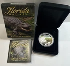2014 Florida America Alligator 1 Troy Oz .999 Fine Bullion Silver Proof Coin COA