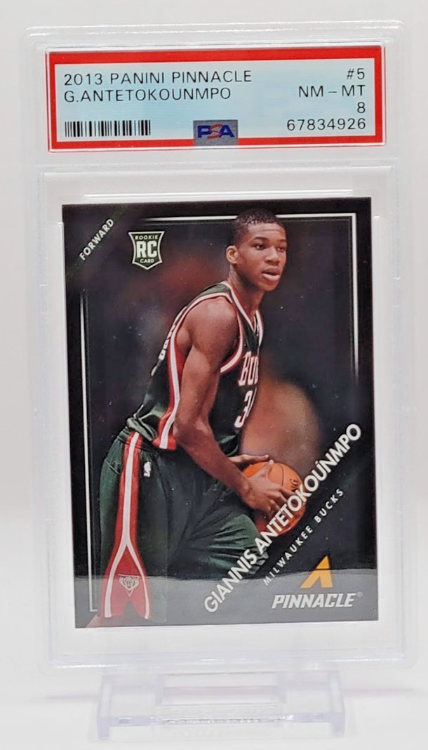 2013-14 Panini Pinnacle - Giannis Antetokounmpo #5 (RC) Rookie PSA 8