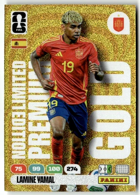 Panini FIFA World Cup Adrenalyn 2026 Lamine Yamal Premium Limited Edition Gold - Bild 1 von 2