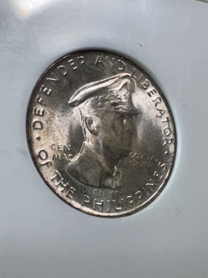 1947-S Philippines 50 Centavos MacArthur Commemorative Graded MS 65 by NGC - Image 2 of 4