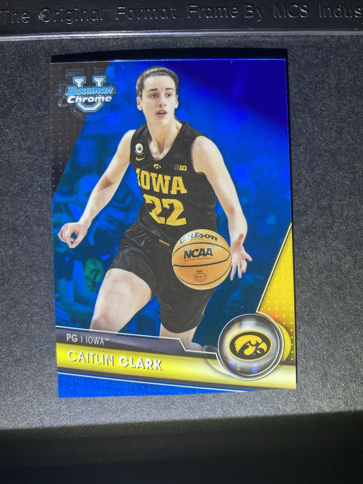 2023-24 Bowman University Chrome - Caitlin Clark #34 Blue Refractor /199 (RC)