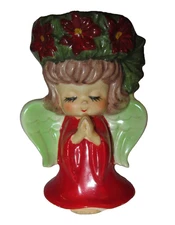Lefton VTG Praying Angel Girl Christmas Holiday Candle Holder Tea Light Japan