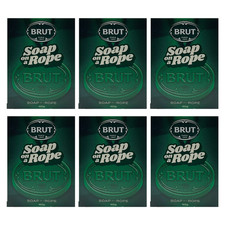 6x Brut Soap on a Rope Design for Freshness Original Authentic Fragrance 150g