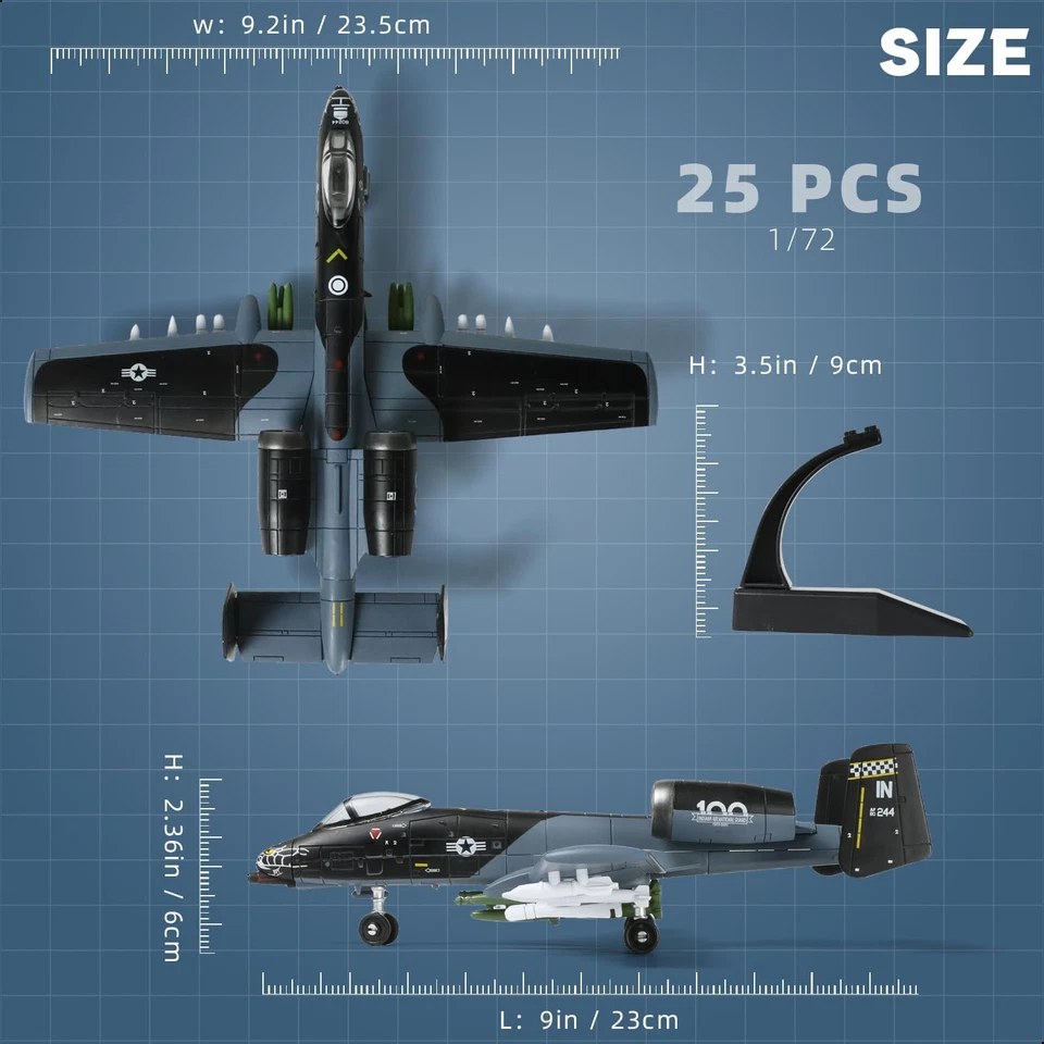 1:72 Scale A-10 Thunderbolt II Warthog Kit Modello Di Assemblaggio in Plastica A - Immagine 2 di 4