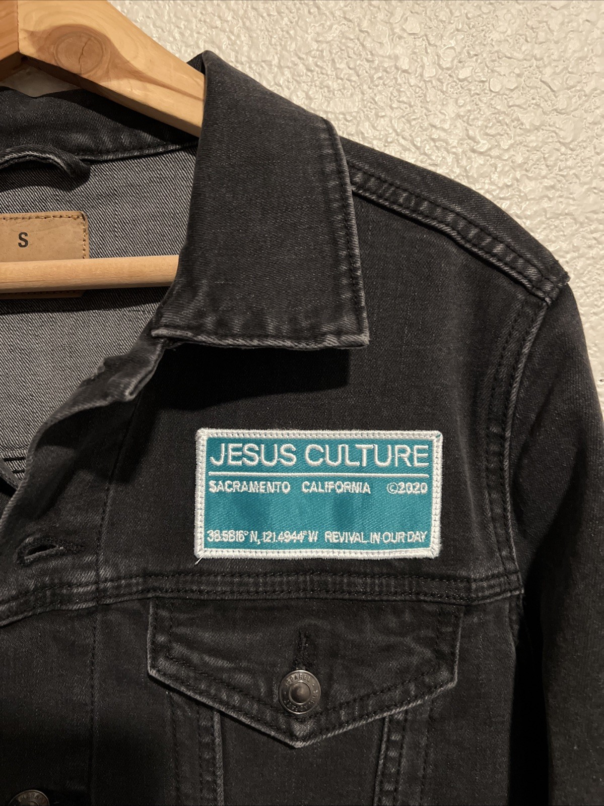Christian Jean Jacket Religious Church Pastor Embroidered Patch Gift Camp Sz S image 3