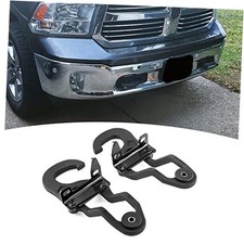 Front Bumper Tow Hooks Compatible with Dodge Ram 1500 2009-2019 Replace