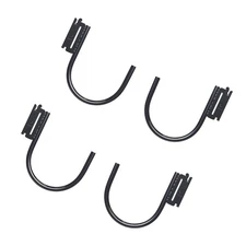 4 J Hooks for E Track System Large Steel J Hook Cargo TieDown Accessories Black