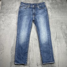 Levi's 514 Jeans Mens 36x32 Blue Stretch Flex Modern Big E Straight Distressed