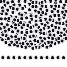 TOAOB 300pcs 6mm Plastic Wiggle Googly Eyes Self Adhesive White Round Sticker...