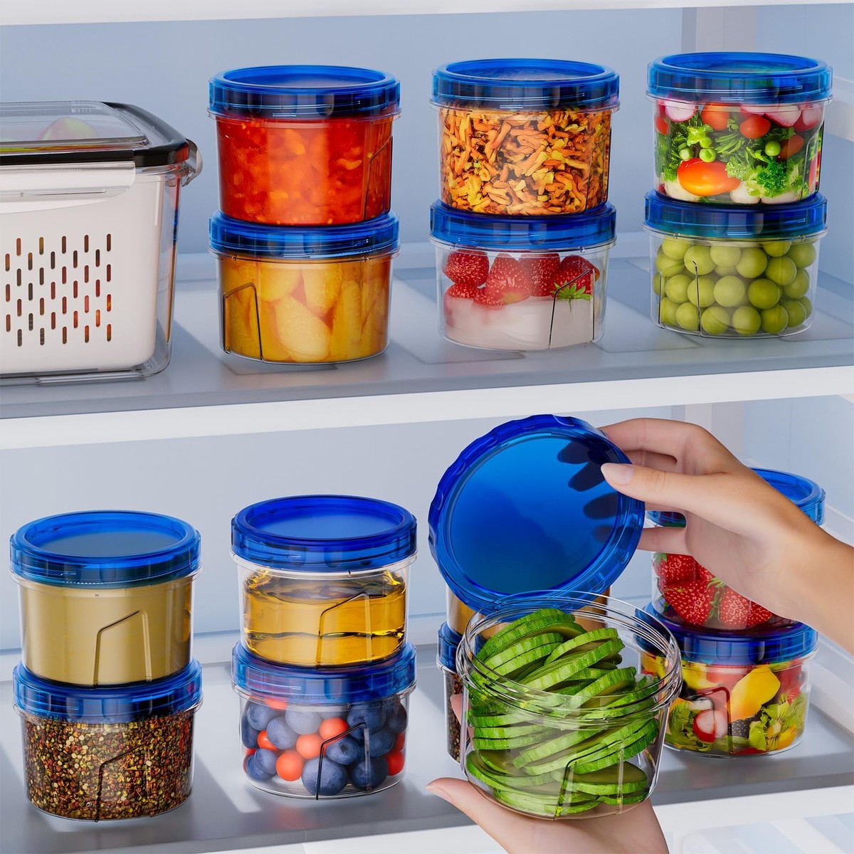 6-Pack 16 Oz Airtight Food Storage Containers - BPA Free, Leakproof & Microwave Safe