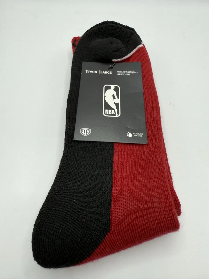 NWT Stance Houston Rockets OTS Anthem Casual Crew Socks L Red Moisture Wicking - Image 2 of 4