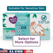 Fragrance Free Baby Wipes 1200 Count Gentle Hypoallergenic Sensitive Skin Wipes