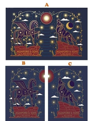 NEW! Mumford & Sons Red Rocks July 21-22 2025 Concert Poster Home Decor NoFrame