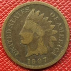 1907 Bronze Indian Head Cent. KM# 90a