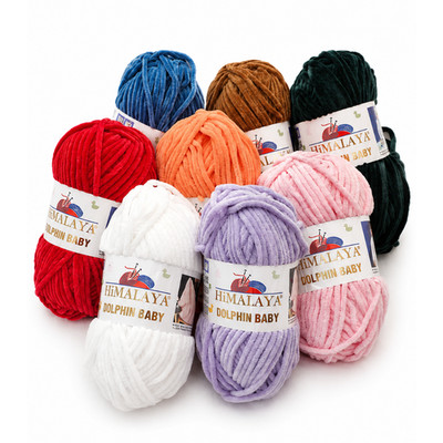 Yarn Himalaya Dolphin Baby Chennile Velvet Many Colors! Amigurumi Knit Crochet