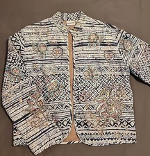 Chico's Size 1 Women's Embroidered Sequin Jacket