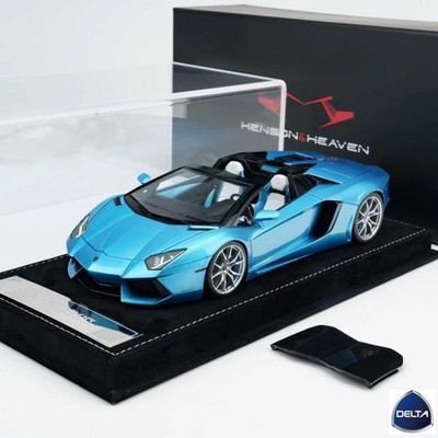 1/18 Henson & Heaven HH Model Lamborghini Aventador Roadster Pearl Blue