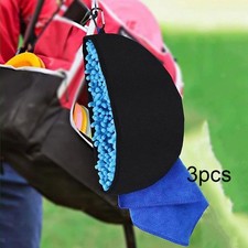 3x Disco Golf Toalla Bolsa Limpieza Bolsa con Mosquetón Clip Agua