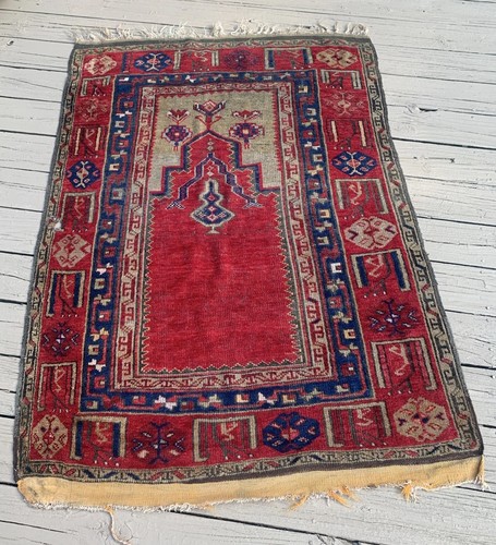Antique Prayer Rug 41x60