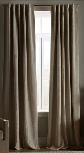 Quince European Linen True Blackout Curtain 96x108 Cloud Single Panel NWOT