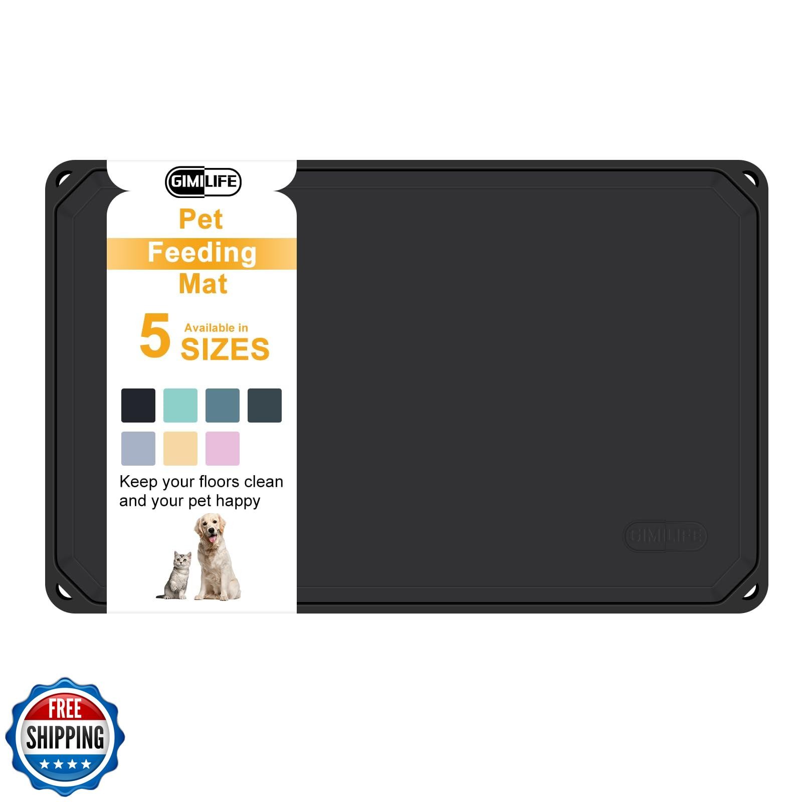 Gimilife Silicone Pet Food and Water Mat for Messy Eaters