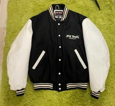 Pit Bull Frankfurt Germany Old School Vintage  Collegejacke Bomberjacke Baseball