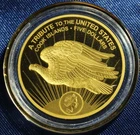 2021 Cook Islands Liberty Eagle  .9999 Pure Gold $5 Coin ~ in Capsule