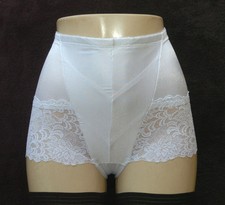 CROWN FOUNDATIONS Max Control Embroidery Boyleg White Shaper Plus Size 46/8XL