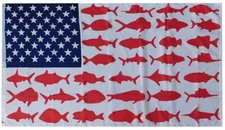 3x5 USA Fish Flag Dolphin Tuna Shark American Flag Banner 100D