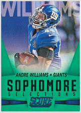 2015 Panini Score - Andre Williams - Giants - GREEN - Sophomore Selections - #11